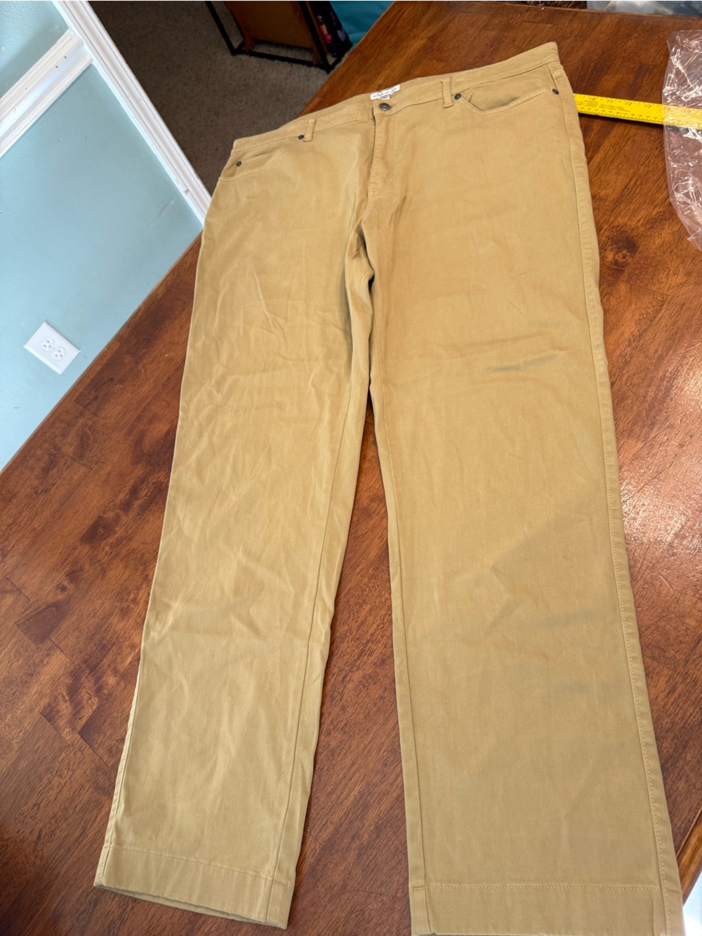 Peter Millar Ultimate Sateen 5-Pocket Pants Size 40 Khaki Cotton Modal Stretch
